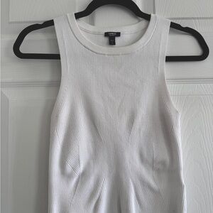 Express Body Contour Ribbed Tank White Size S